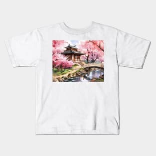 Cherry Blossom Sanctuary Kids T-Shirt